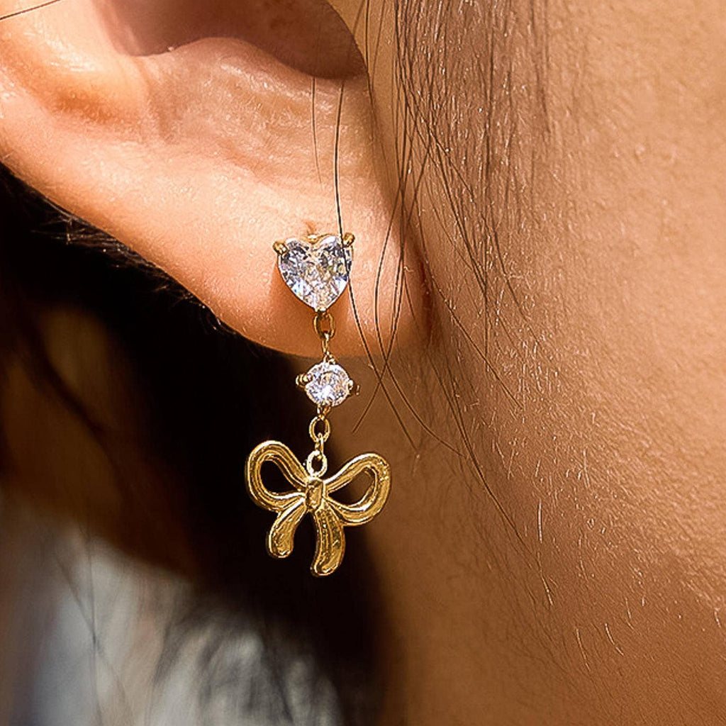 Clarette Bow Drop Earrings