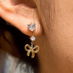 Clarette Bow Drop Earrings