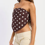 Polka Dot Scarf Top