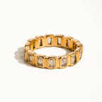 Sterling Gold Rhinestone Ring