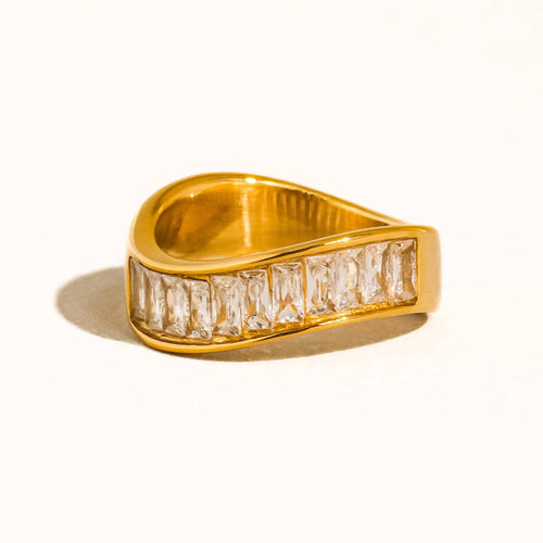 Calyxe CZ Baguette Band Ring
