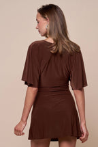 Fall For You Mini Dress- Brown