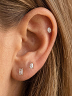 Pureté Pear & Oval CZ Stud Earrings Set