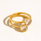 Hollis Double CZ Ring
