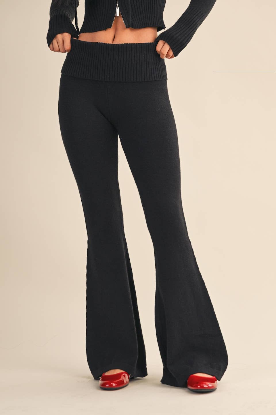 Noir Foldover Pants