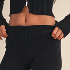 Noir Foldover Pants