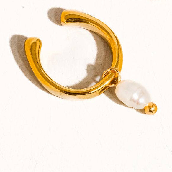 Talon Pearl Hoop Ear Cuff