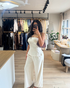 Noa Linen Pant Set- Chocolate