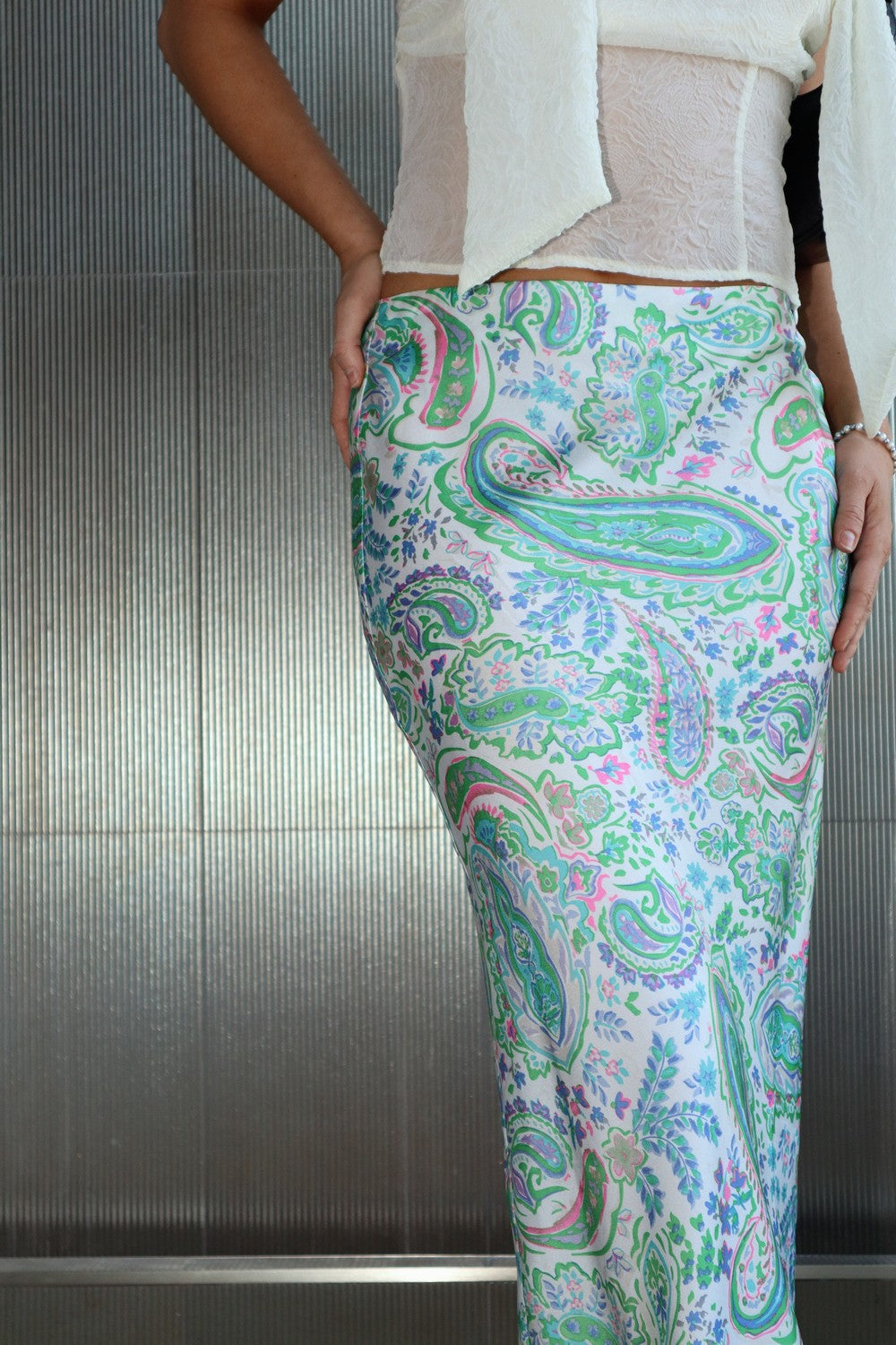 Paisley Midi Skirt