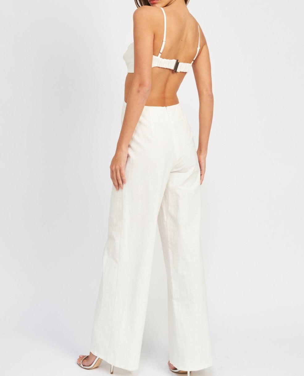 Prosecco Jumpsuit- White