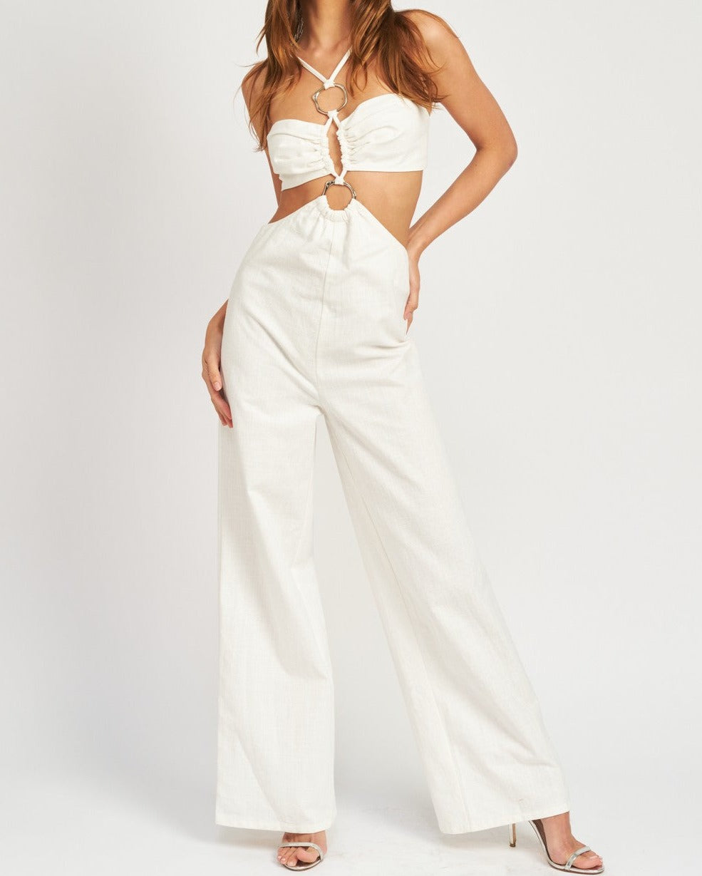 Prosecco Jumpsuit- White